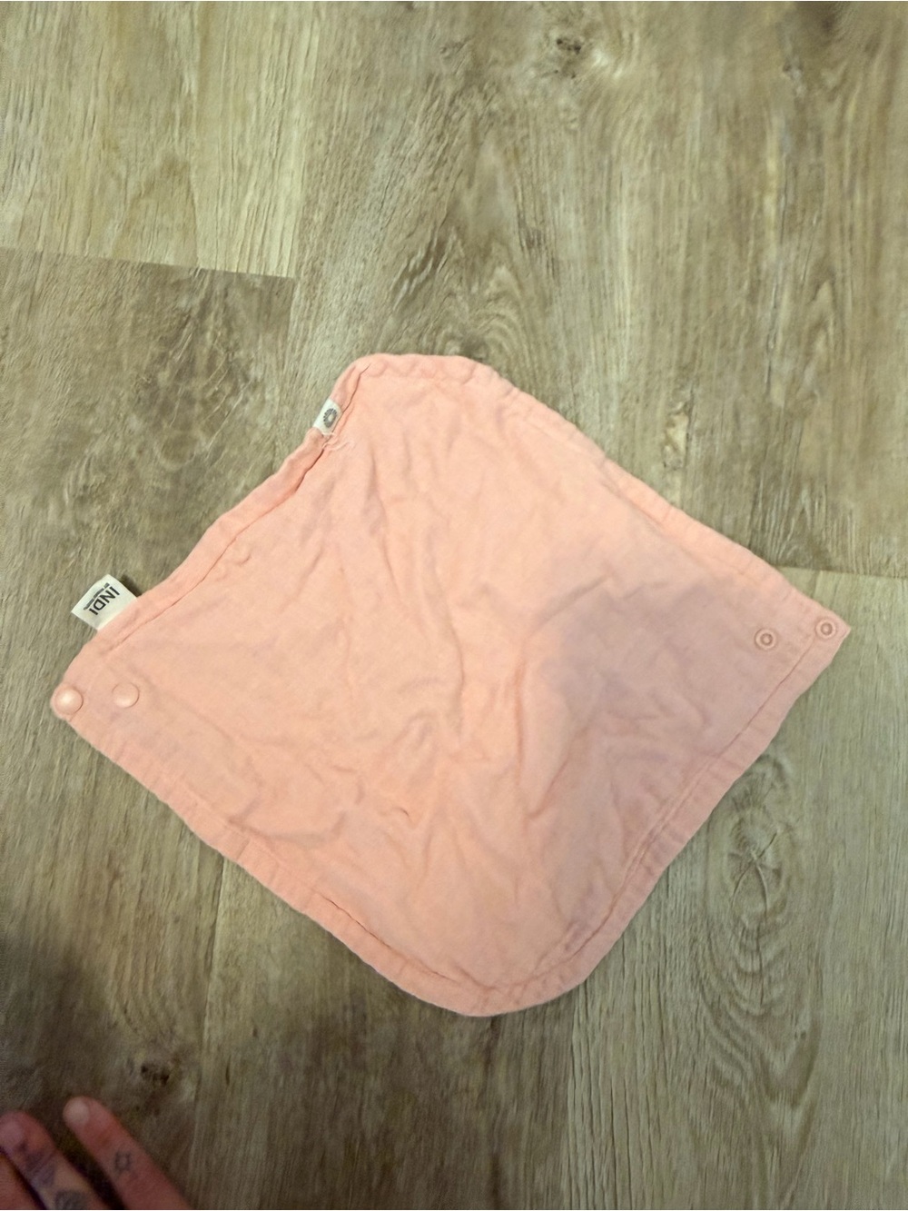 Organic cotton Peach Pink Snap Bib/Neck Scarf